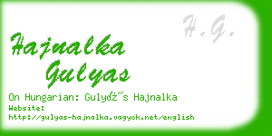 hajnalka gulyas business card